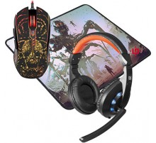 Игровой набор Defender мышь+гарнитура+коврик MHP-128