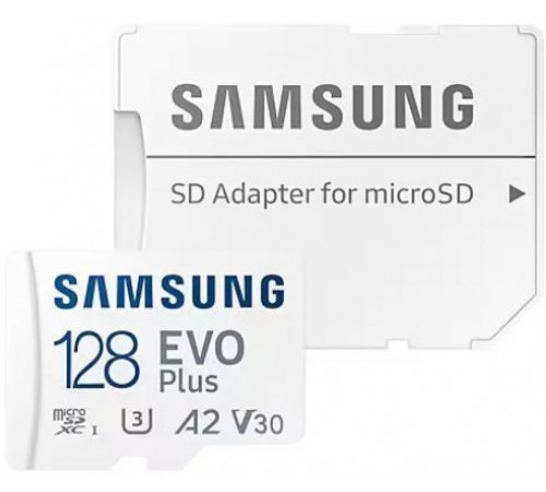 Флеш-накопитель MicroSD 128Гб Samsung Evo Plus Class 10 (С адаптером)