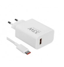 Сетевое зарядное устройство Xiaomi 33W Charging Combo Type-A с кабелем Type-C (MDY-11-EZ), белый