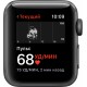 Смарт-часы Apple Watch Series 3, 38 мм, корпус из алюминия цвета «серый космос», спортивный ремешок черного цвета (MTF02RU/A)