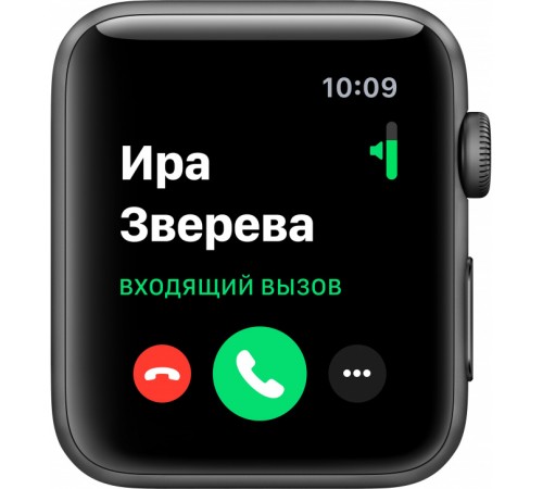 Смарт-часы Apple Watch Series 3, 42мм, корпус из алюминия цвета «серый космос», спортивный ремешок