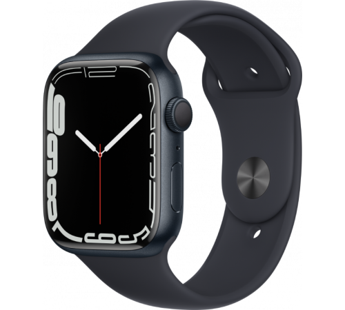 Смарт-часы Apple Watch Series 7 41mm Aluminium with Sport Band RU, черный