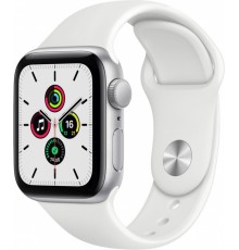 Смарт-часы Apple Watch Series SE, 40мм, корпус из алюминия серебристого цвета, спортивный ремешок