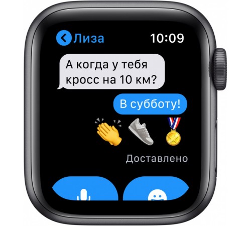 Смарт-часы Apple Watch Series SE, 44мм, корпус из алюминия цвета «серый космос», спортивный ремешок