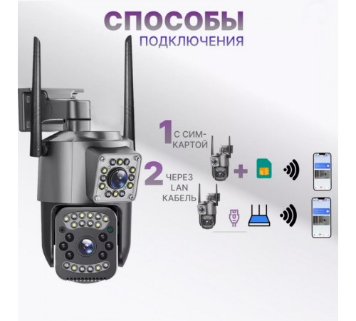 IP камера Wi-Fi VRT-SC03-4G уличная поворотная 4 Mpx с sim-картой