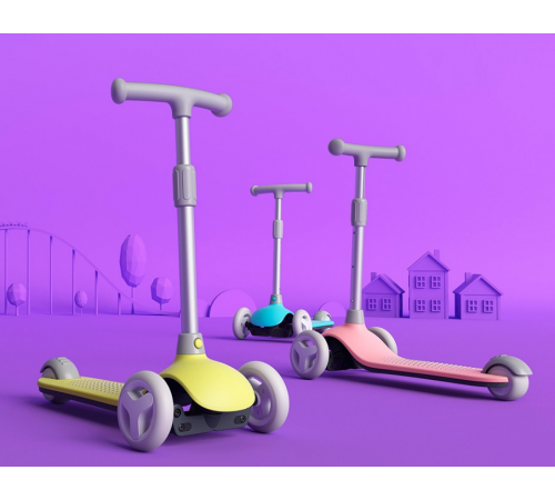 Детский самокат-кикборд Xiaomi Rice Rabbit Scooter Pink